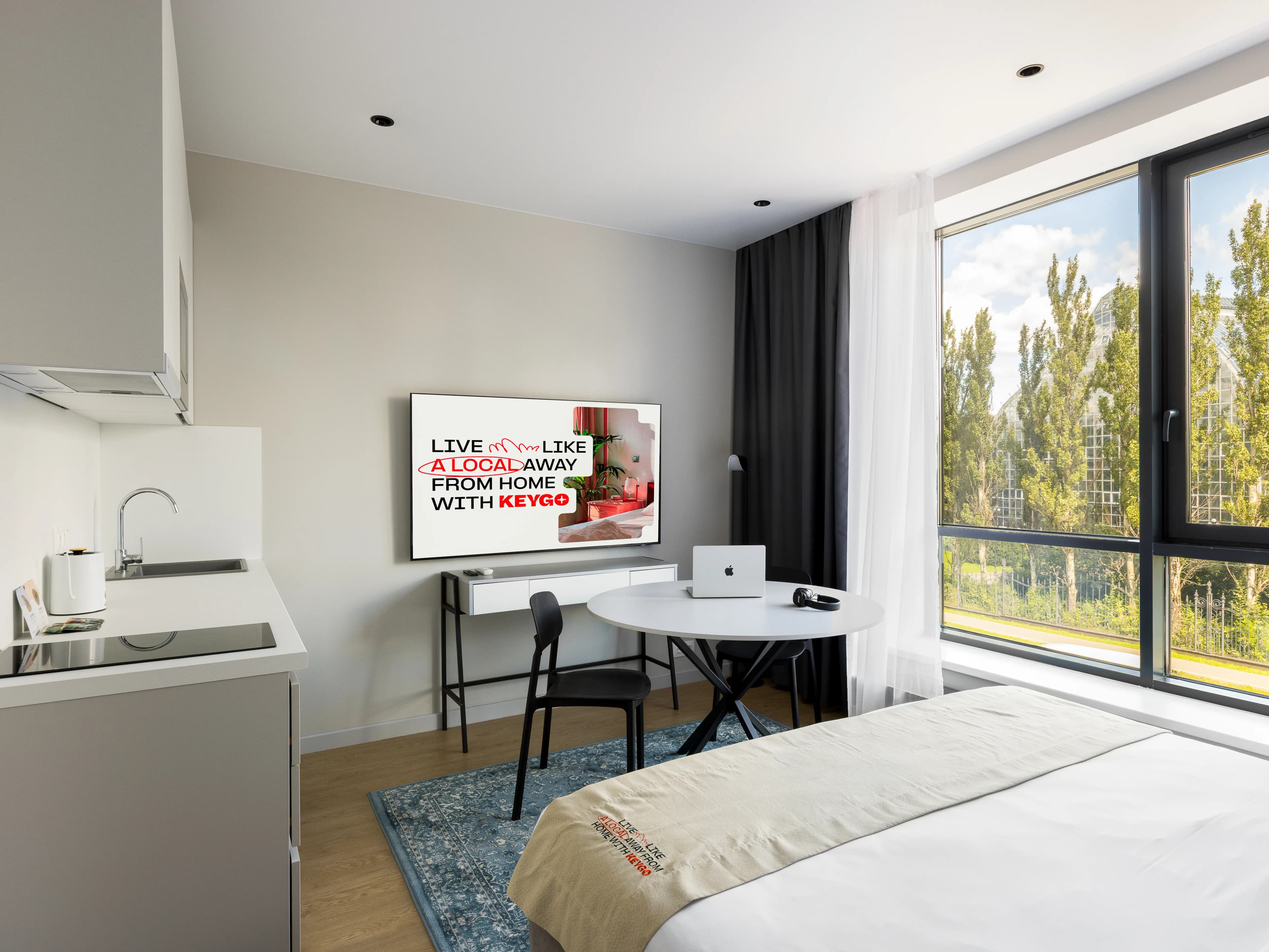Студия KeyGo #1036 с бассейном и видом на Новую фондовую оранжерею photo 7
